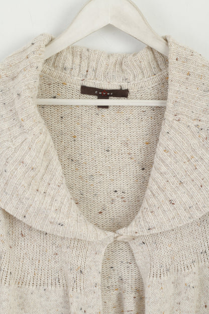 Maglione da donna Fever Maglione cardigan in misto lana angora beige