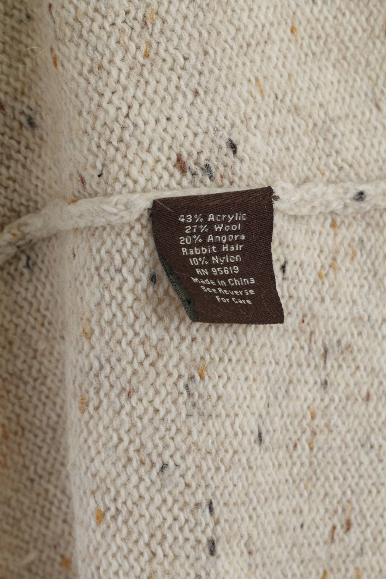 Maglione da donna Fever Maglione cardigan in misto lana angora beige