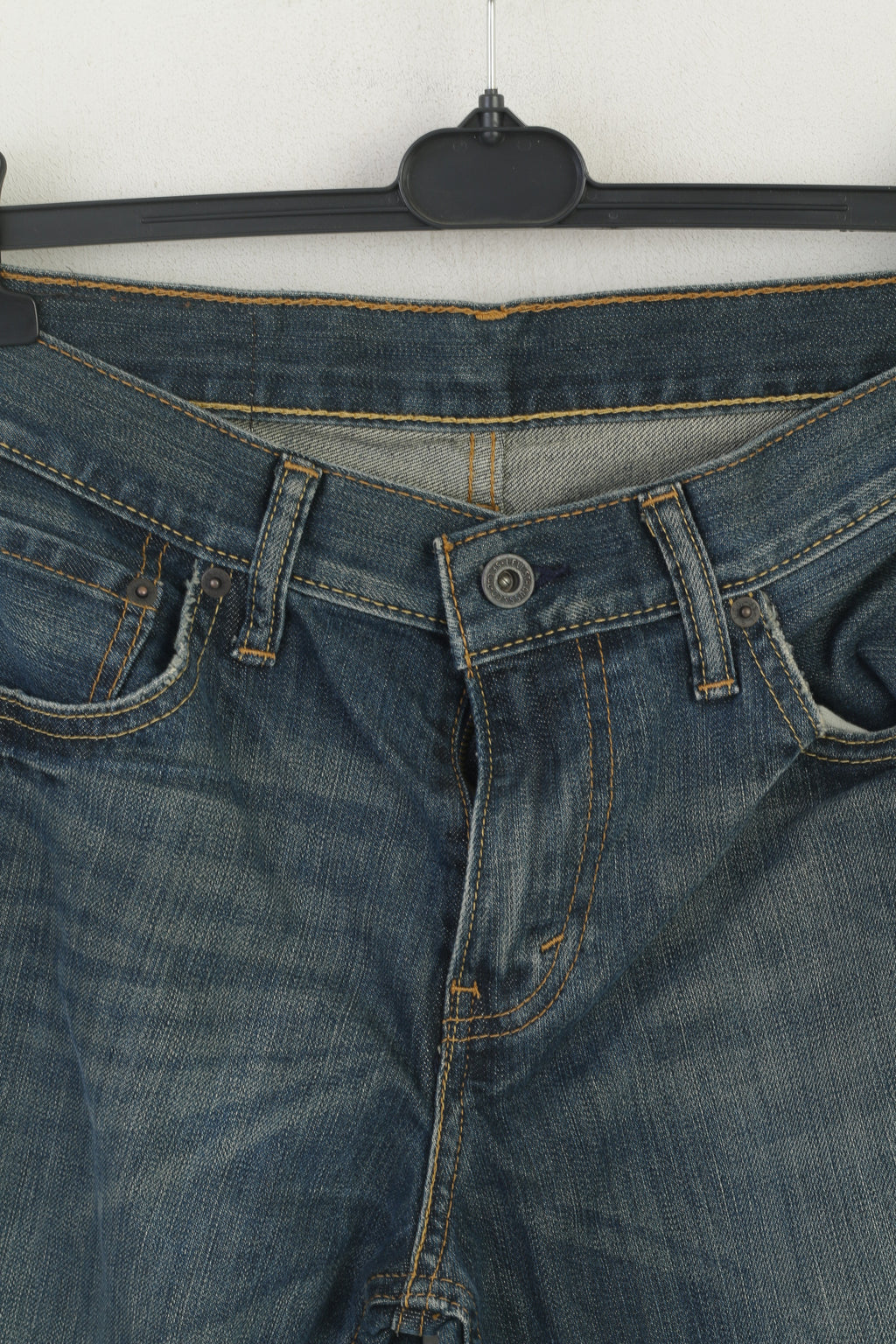 Levi's Donna 30 Pantaloni Jeans Pantaloni a gamba dritta in cotone vintage denim blu scuro