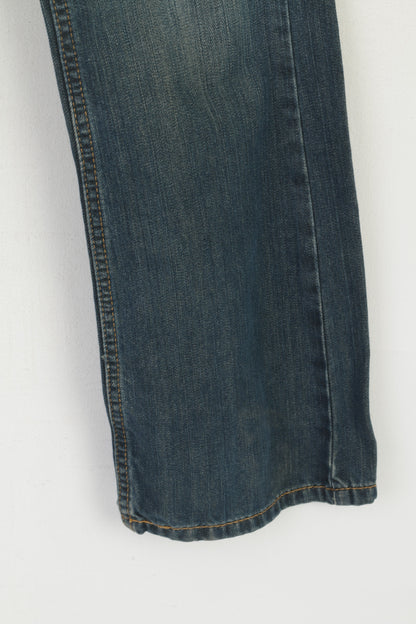 Levi's Femme 30 Jeans Pantalon Bleu Marine Denim Vintage Coton Pantalon Droit