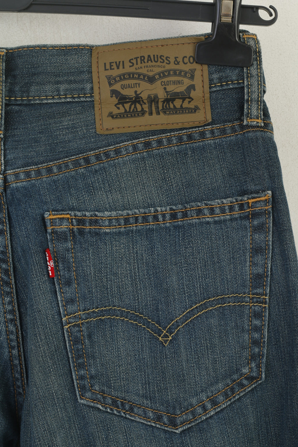 Levi's Donna 30 Pantaloni Jeans Pantaloni a gamba dritta in cotone vintage denim blu scuro