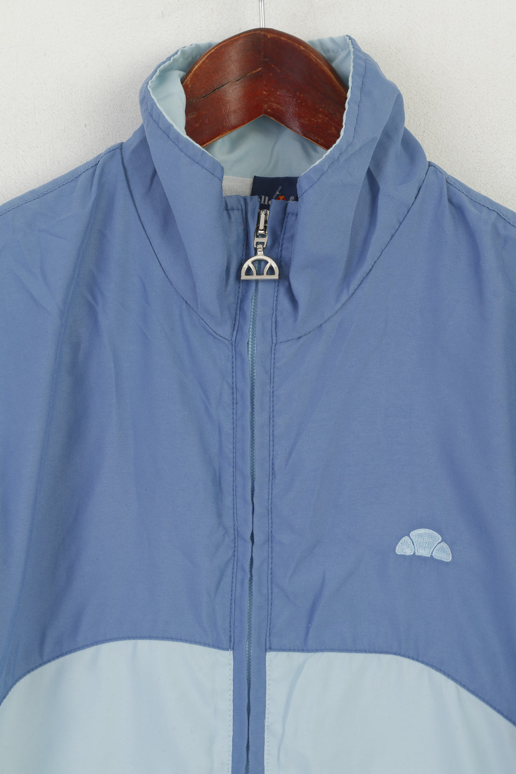 Ellesse Femmes 10 36 S Veste Bleu Léger Vintage Full Zip Sportswear Top