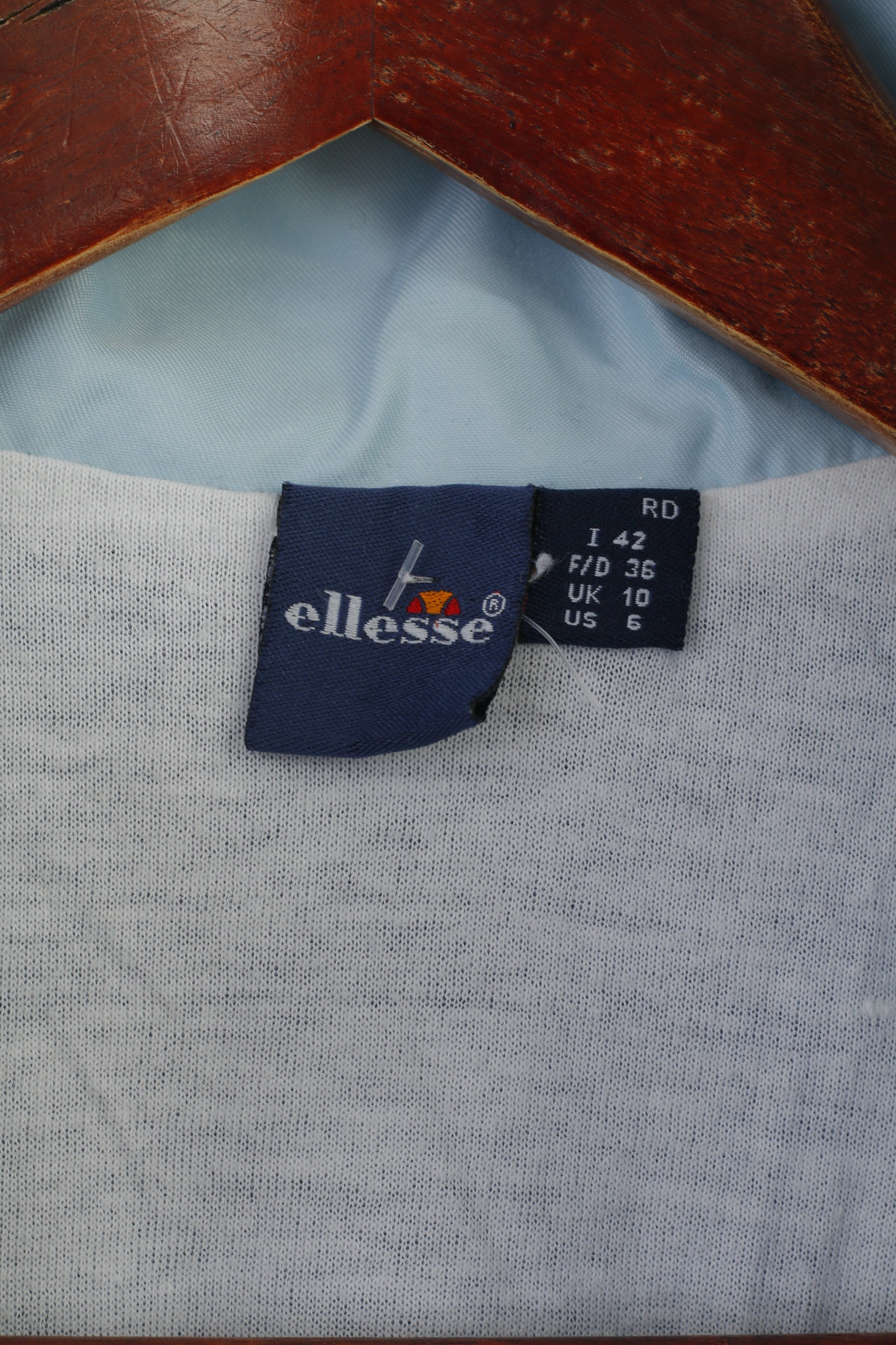 Ellesse Femmes 10 36 S Veste Bleu Léger Vintage Full Zip Sportswear Top