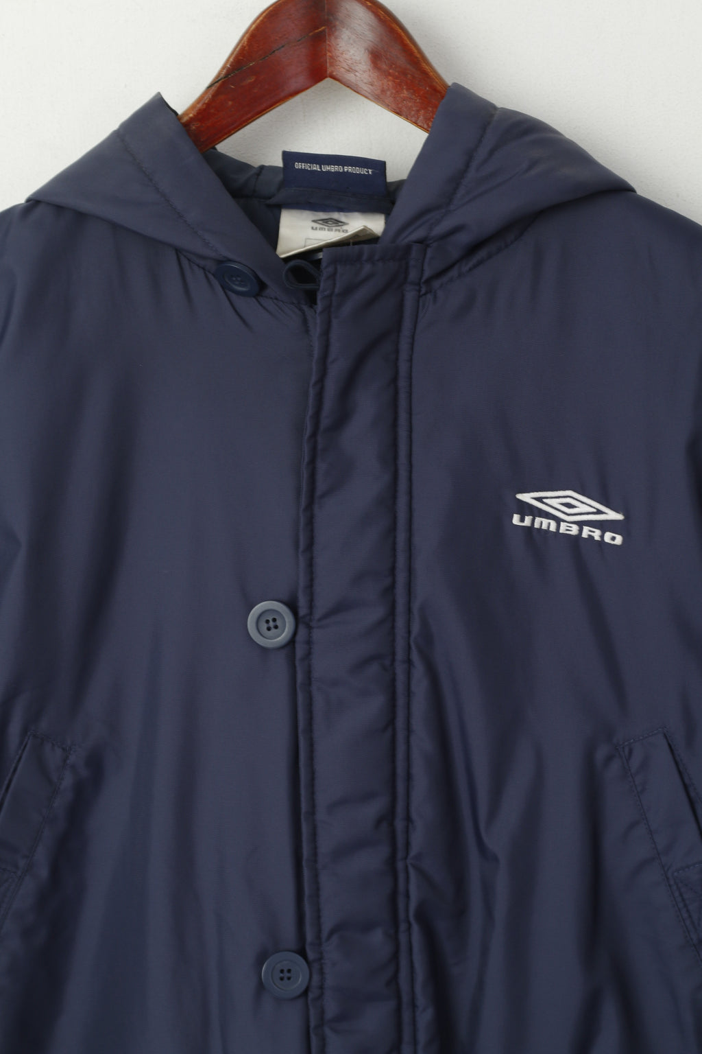 Umbro Garçons LB 30/31' 10-12 Âge Veste Marine Nylon Imperméable À Capuchon Automne Haut