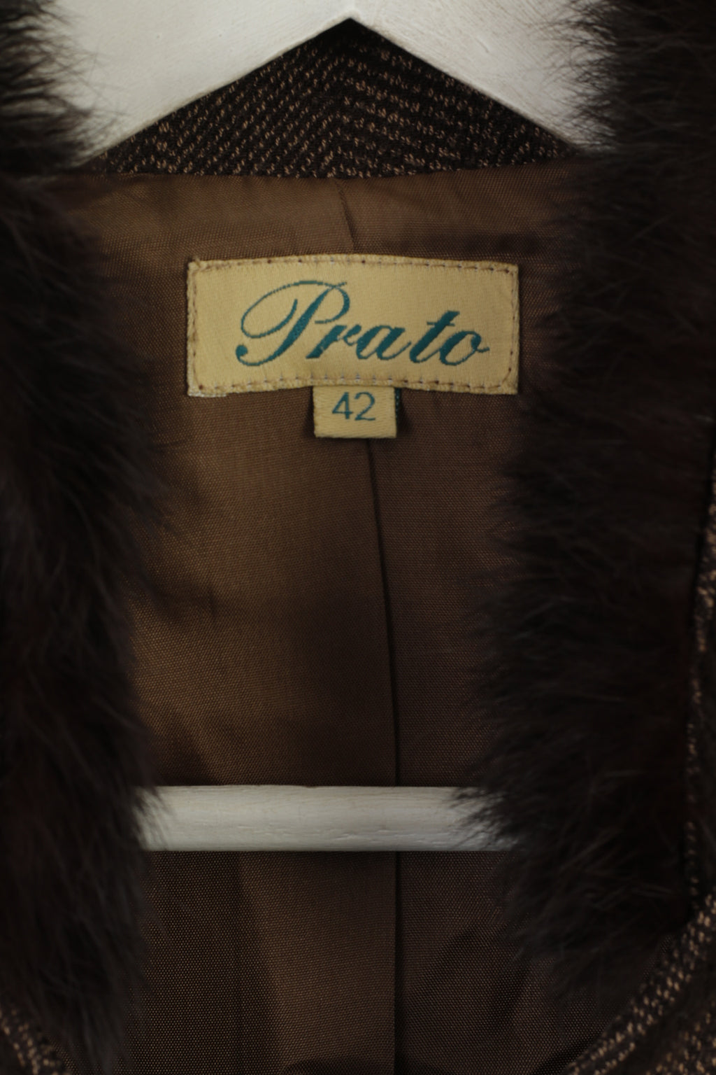 Prato Donna 42 Blazer Giacca con spalline classiche morbide in viscosa marrone