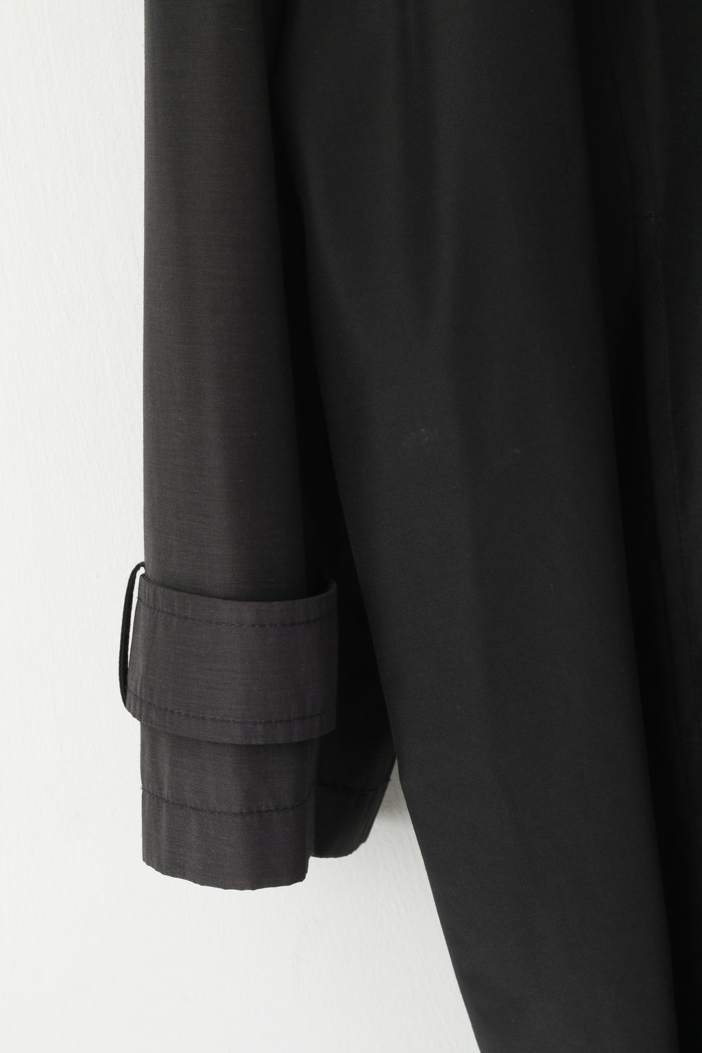 Vintage Women 3XL Coat Black Single Breasted Lightweight Buttoned Classic Top