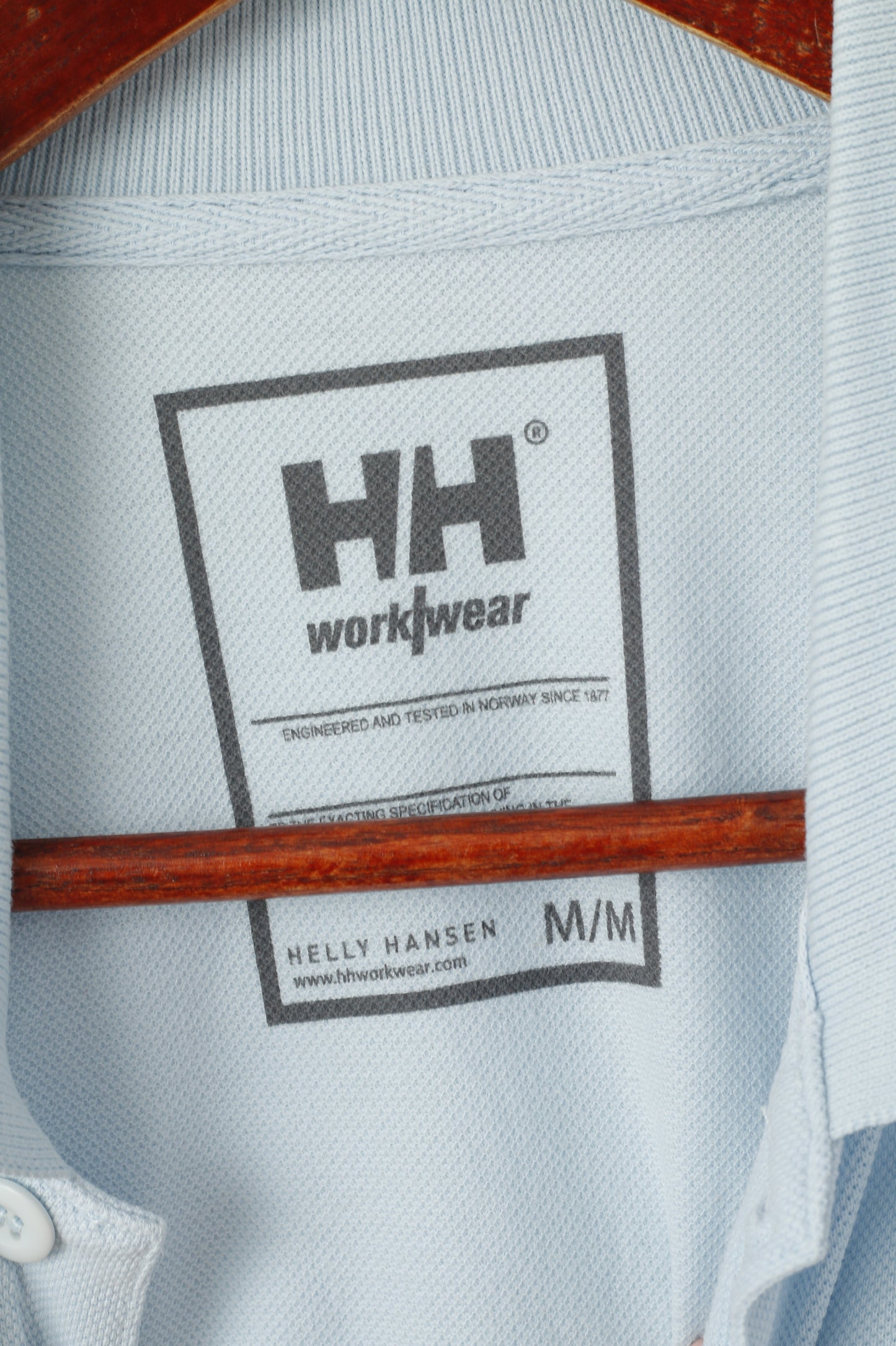 Helly Hansen Hommes M Polo Bleu Coton Vêtements De Travail Mer Du Nord Haut Décontracté