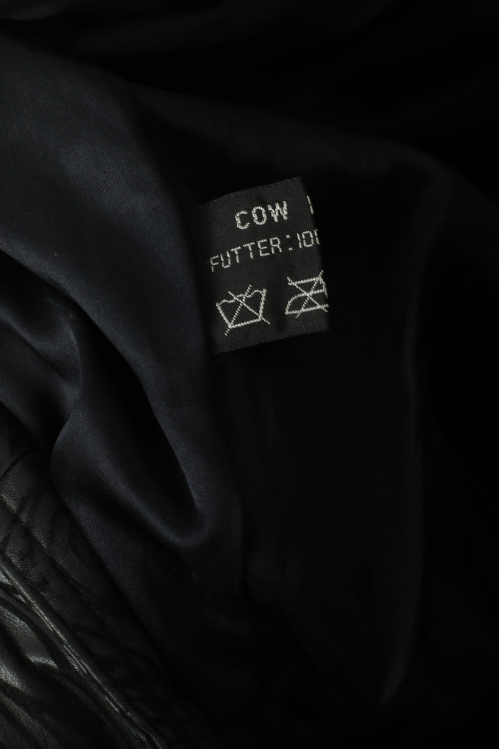 Jean Pierre Michelet Femme 42 L Veste Cuir Noir vintage années 80 Vache Nappa Imprimé Zèbre