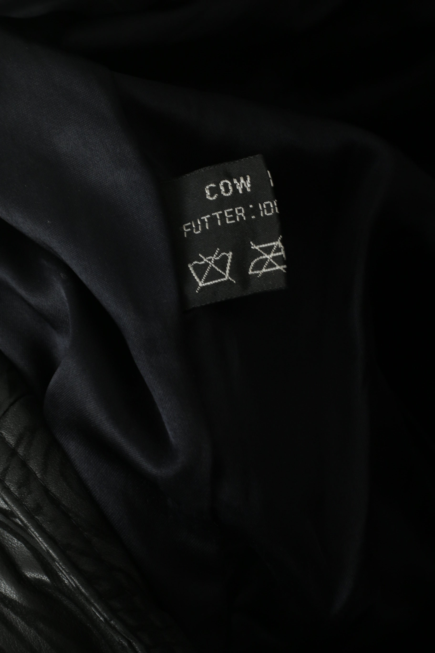 Jean Pierre Michelet Femme 42 L Veste Cuir Noir vintage années 80 Vache Nappa Imprimé Zèbre