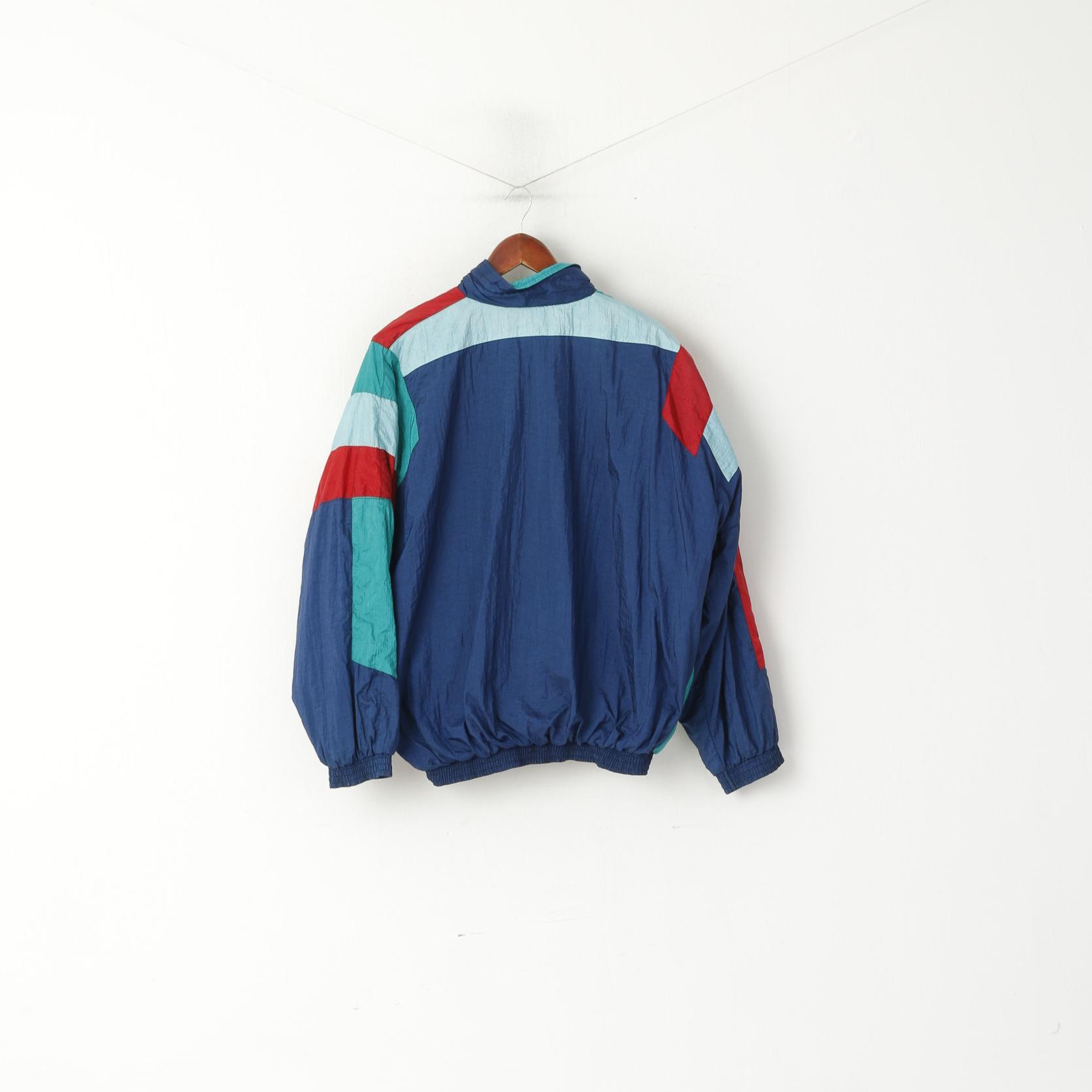 Puma International Veste de survêtement L pour homme Bleu marine Vintage Nylon Festival Sport Top