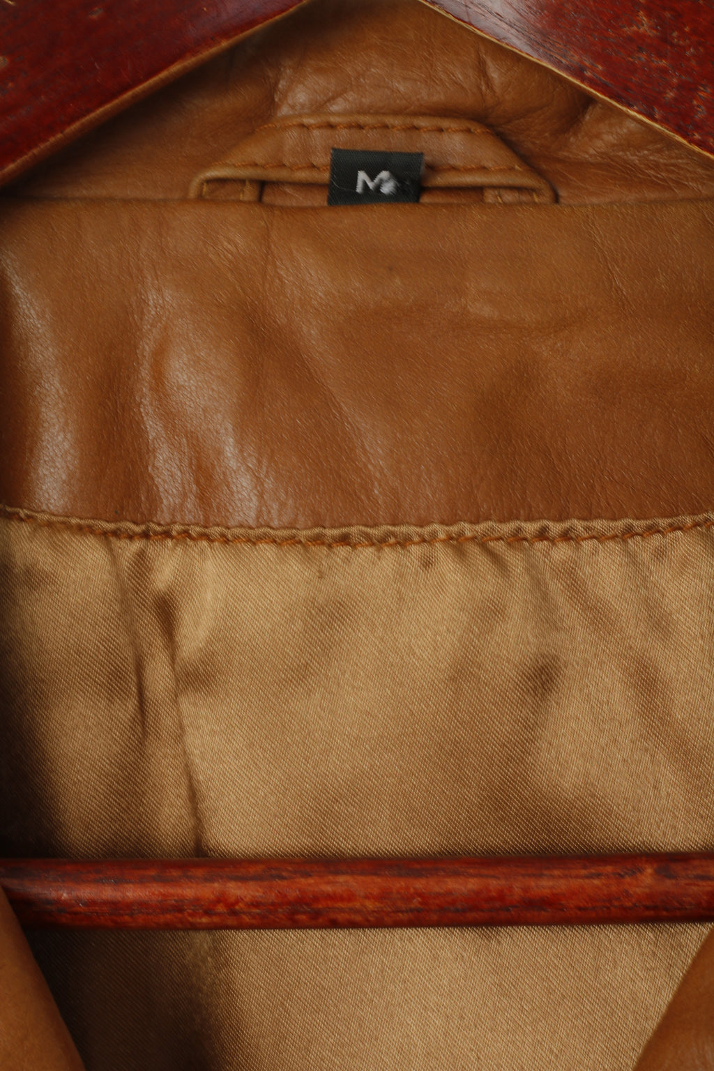 Giacca vintage da donna M. Giacca casual monopetto in pelle marrone