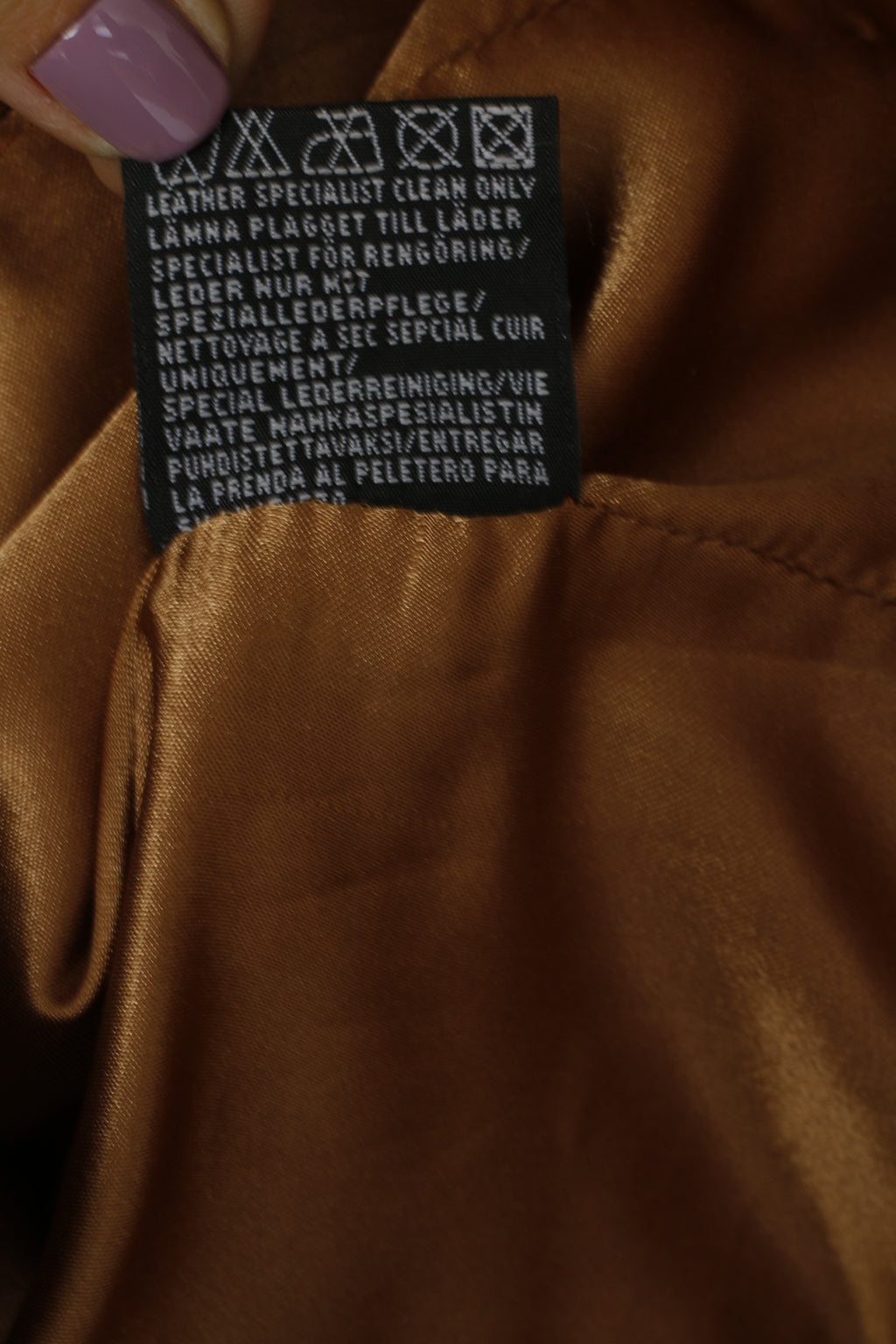 Giacca vintage da donna M. Giacca casual monopetto in pelle marrone