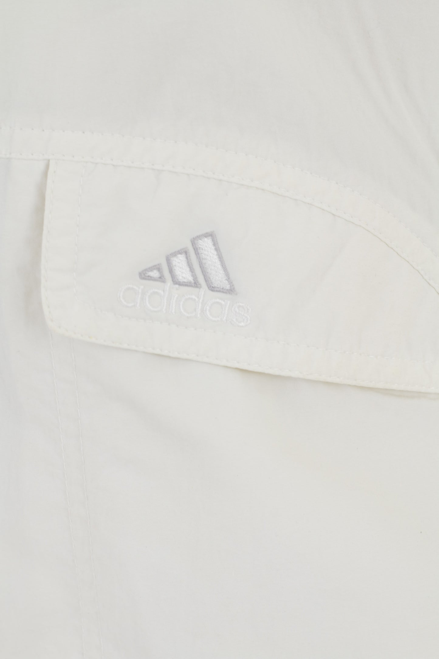 Adidas Femme 10 M Veste pull en nylon blanc vintage Rétro '00 Top