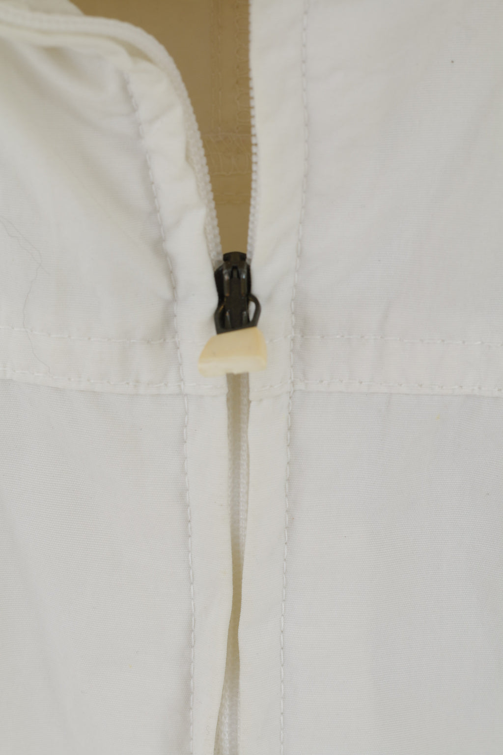 Adidas Women 10 M Pullover Jacket White Nylon Vintage Retro '00 Top