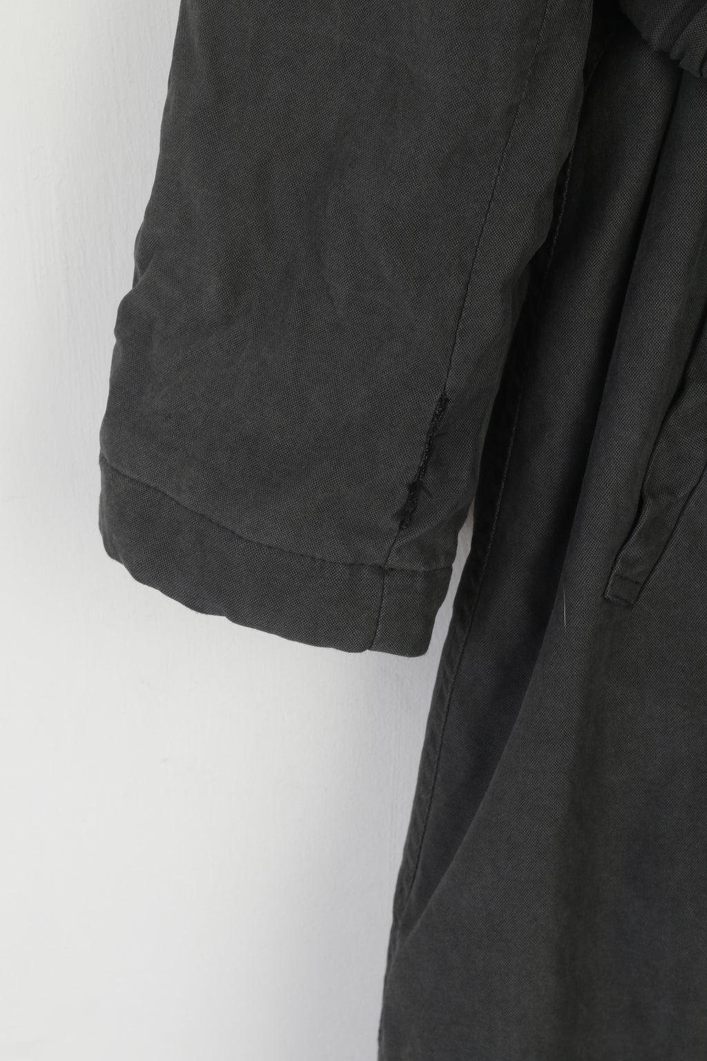 Armani Collezioni Femmes 40 M Manteau Gris Vintage Rembourré Ceinturé Classique Trench