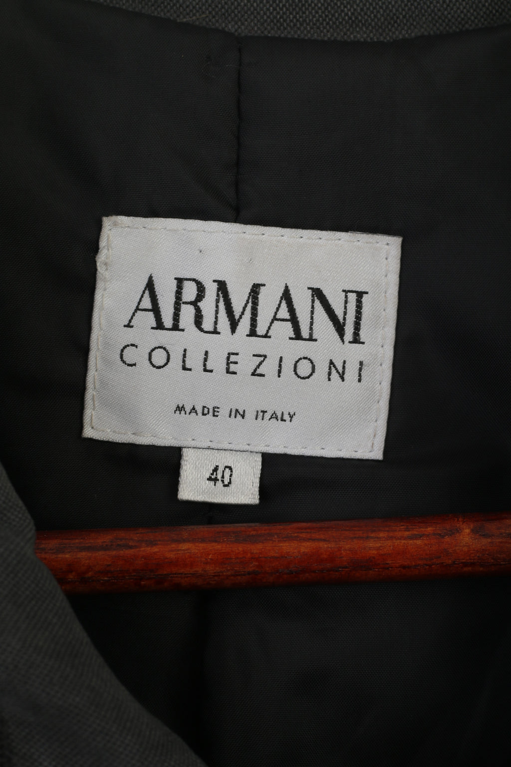 Armani Collezioni Femmes 40 M Manteau Gris Vintage Rembourré Ceinturé Classique Trench