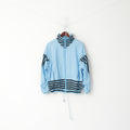 Puma Men 3 S Track Jacket Vintage 90s Blue Nylon Waterproof Festival Retro Top