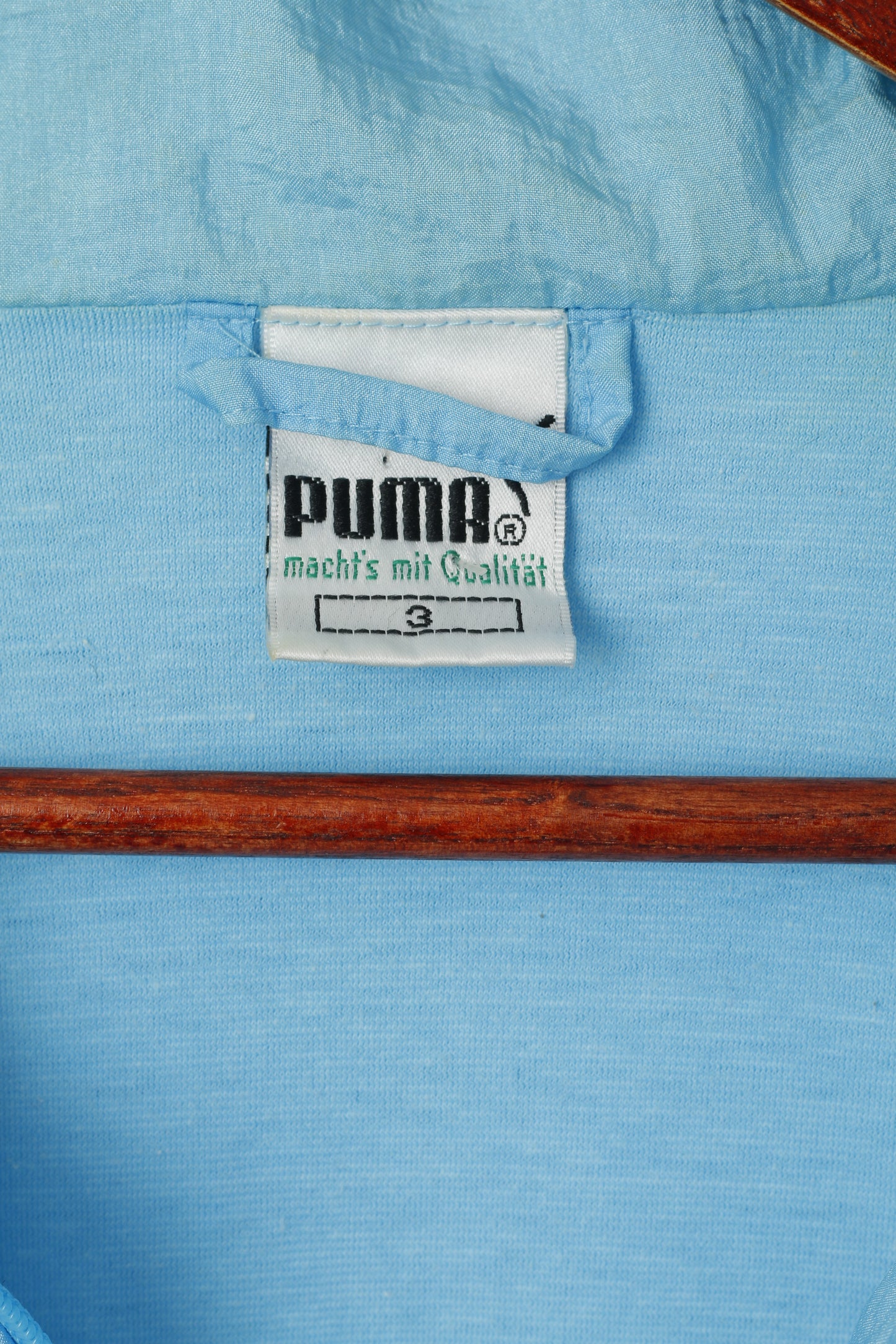 Puma Men 3 S Track Jacket Vintage 90s Blue Nylon Waterproof Festival Retro Top