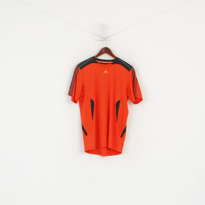 Adidas Hommes M Chemise Néon Orange Climacool Activewear Run Jersey Top