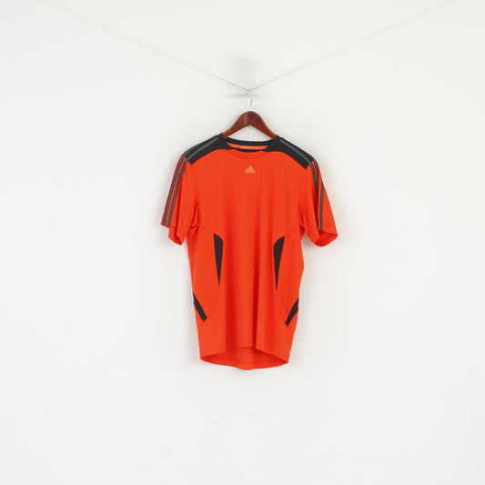 Adidas Hommes M Chemise Néon Orange Climacool Activewear Run Jersey Top