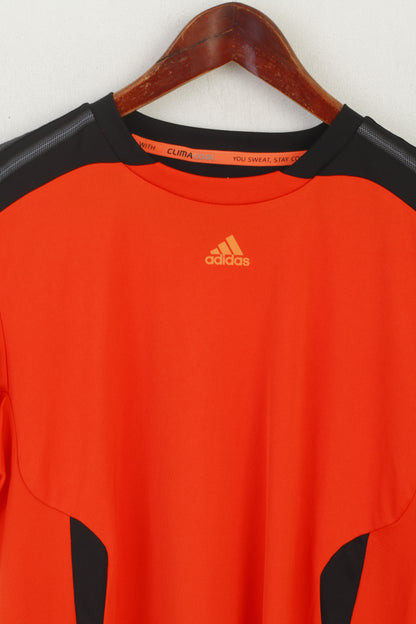 Adidas Hommes M Chemise Néon Orange Climacool Activewear Run Jersey Top