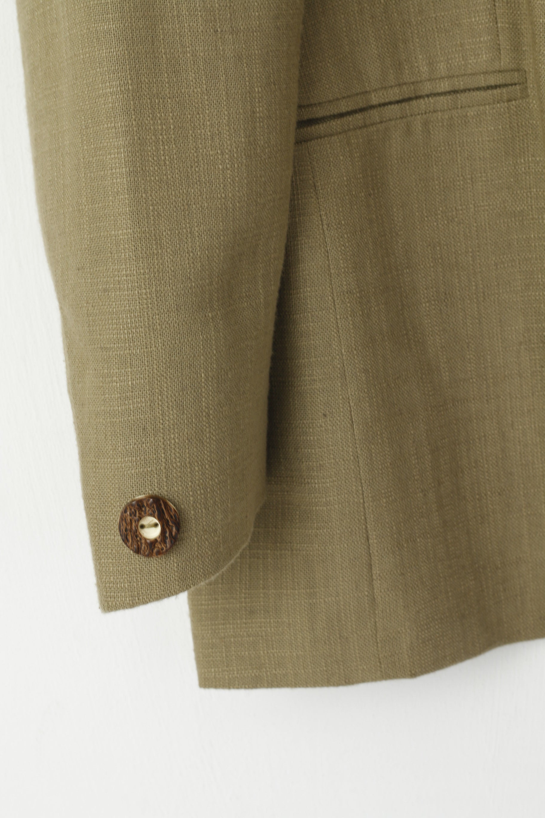 Walbusch Men 25 40 Blazer Green Linen Blend Tyrol Trachten Single Breasted Jacket