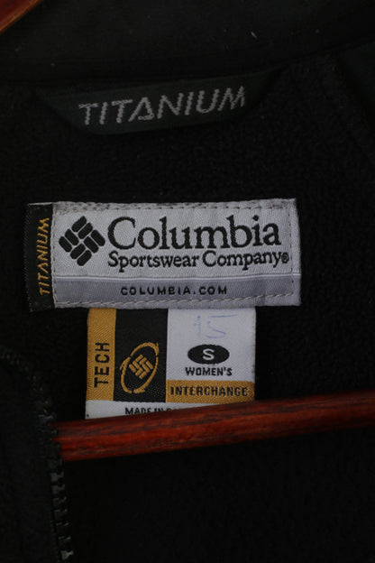 Columbia Sportswear Women S Fleece Top Black Titanium Vintage Full Zip Warm Top