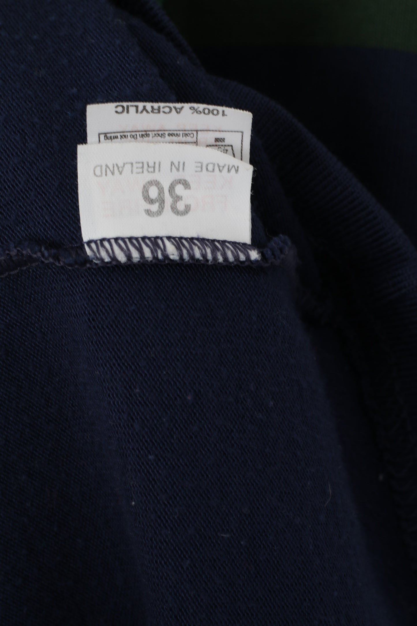 O' Neills Polo da uomo 36" S Blu scuro LHS Beaufort a righe Maglione a maniche lunghe