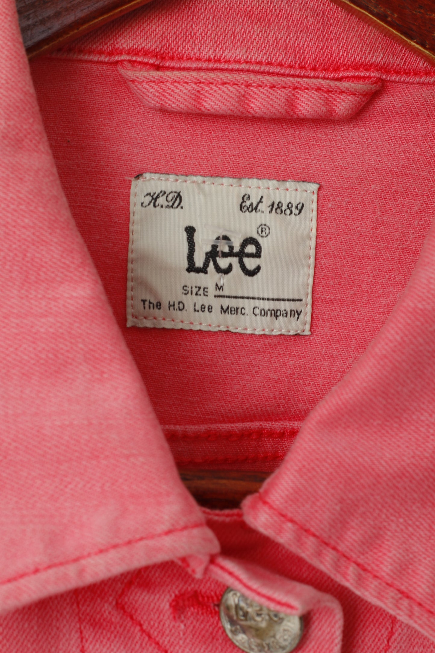Lee Women M Gilet in denim Top da pilota senza maniche con bottoni in cotone elasticizzato rosa