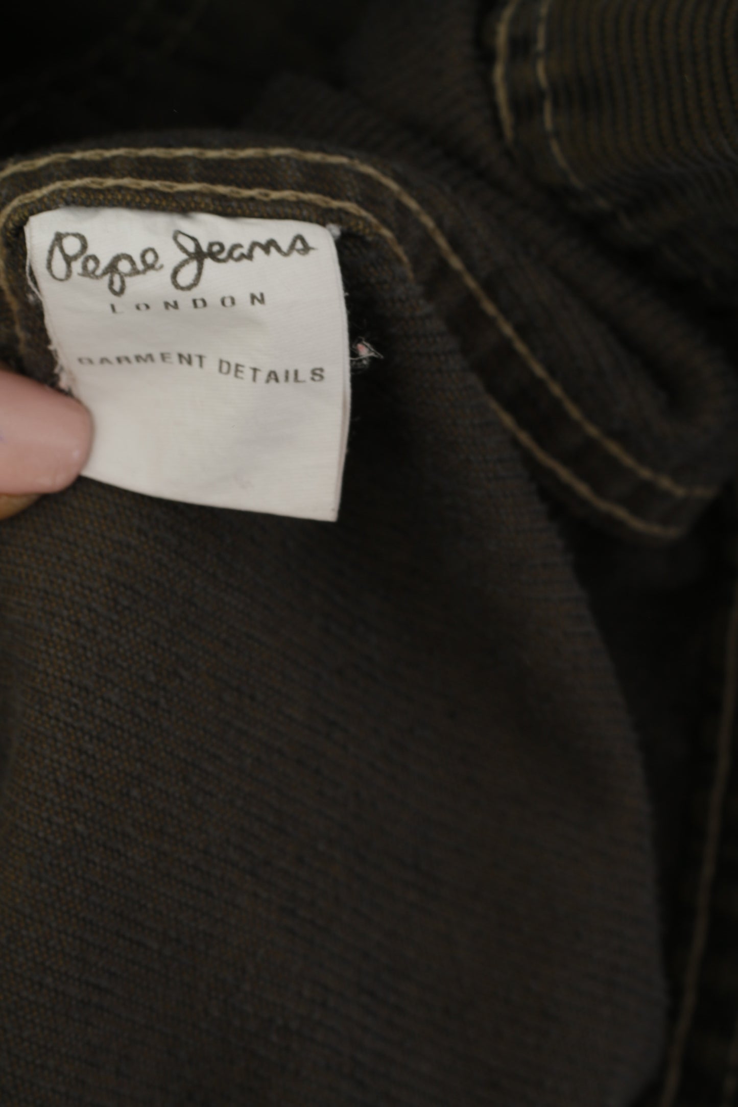 Pepe Jeans Femme L (M) Veste en Jean Vert Coton Fermeture Éclair Complète Patchs Haut