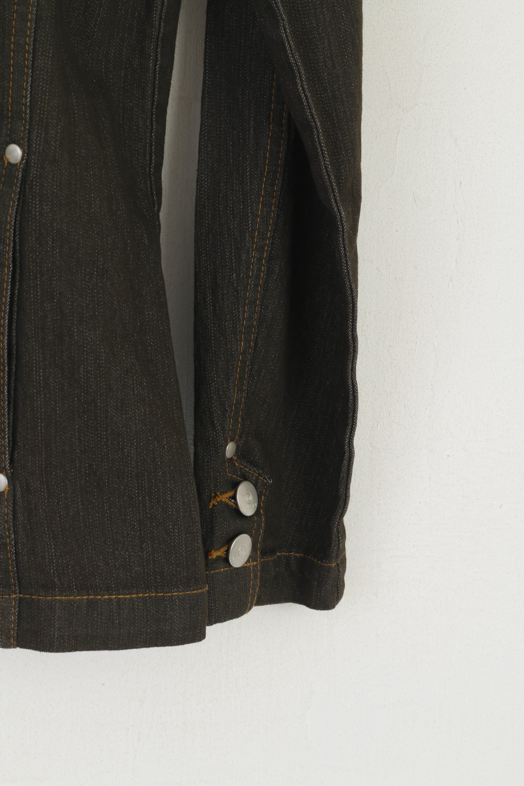 Micha Femme 36 S Veste en Jean Marron Coton Vintage Années 90 Classique Jeans Blazer