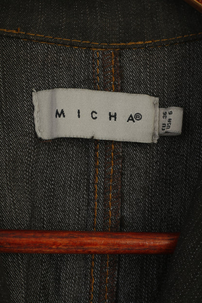 Micha Donna 36 S Giacca di jeans Giacca di jeans classica vintage anni '90 in cotone marrone