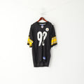 Reebok NFL Men M Shirt Black Nylon Mesh Steelers League 92 Gildon Jersey Top
