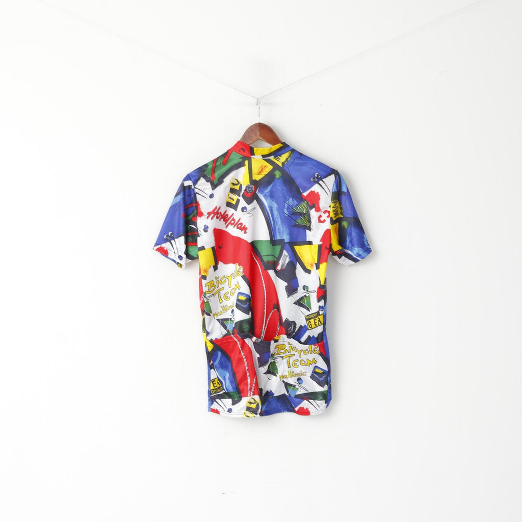 Swiss Bicycle Team Max Hurzeler Men L Cycling Shirt Multicolor Jersey Bike Full Zipper Top