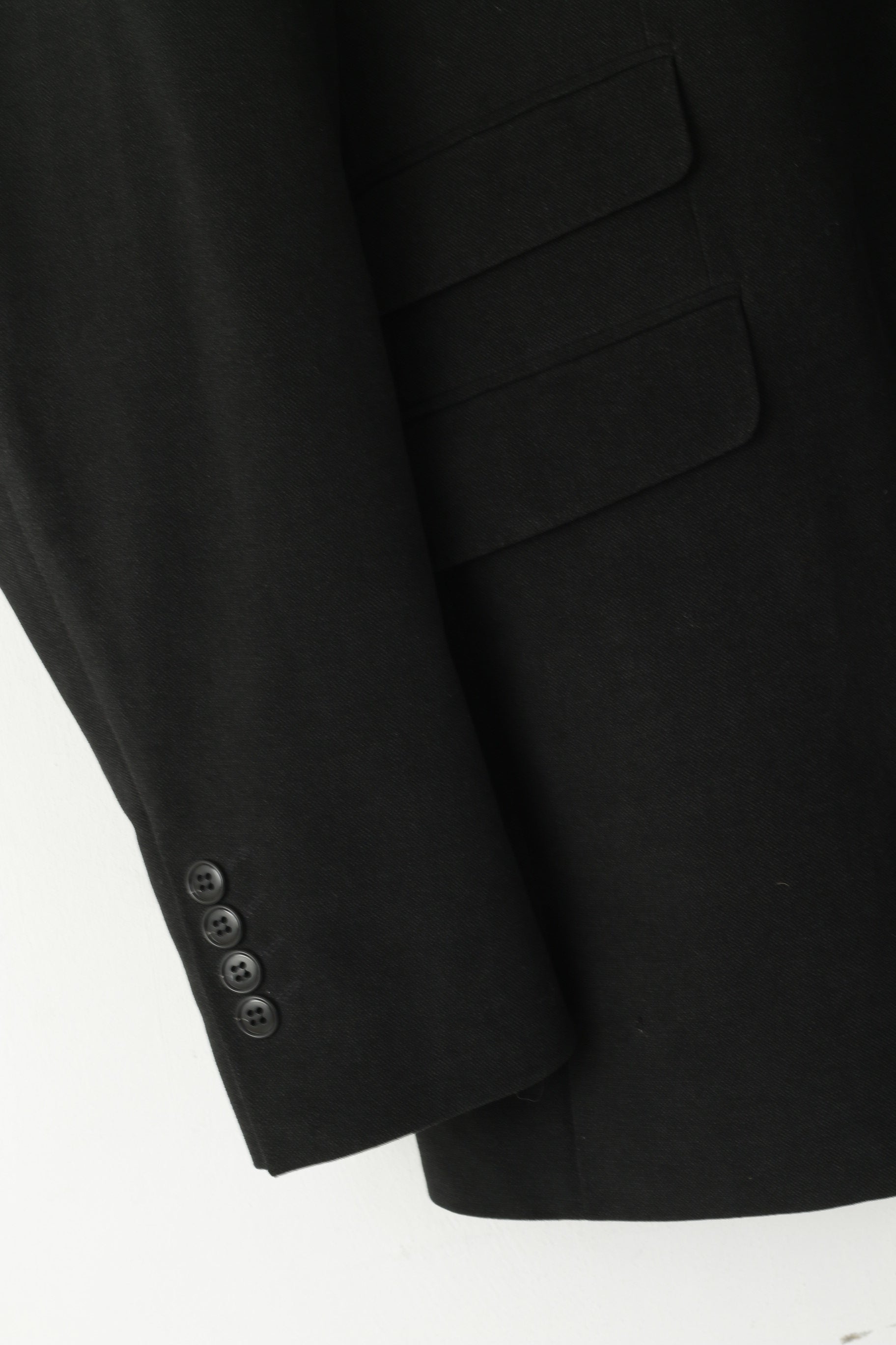 J. Philipp Belara Men 58 XL Blazer Black 2w1 Funel Neck Single Breasted Jacket