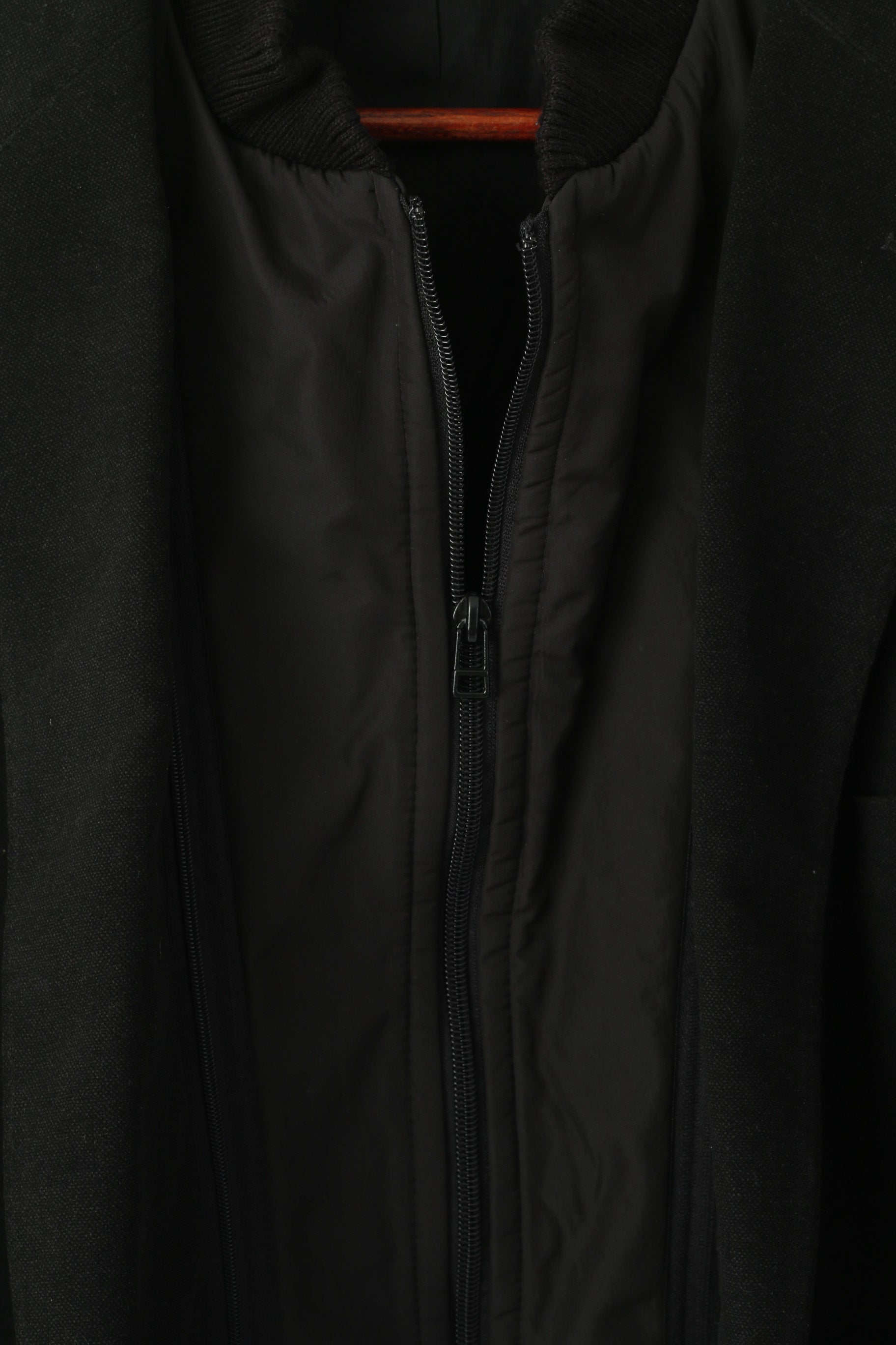 J. Philipp Belara Men 58 XL Blazer Black 2w1 Funel Neck Single Breasted Jacket