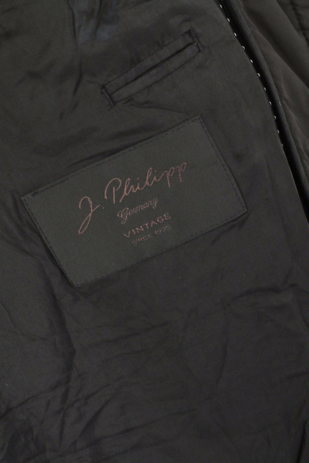 J. Philipp Belara Men 58 XL Blazer Black 2w1 Funel Neck Single Breasted Jacket