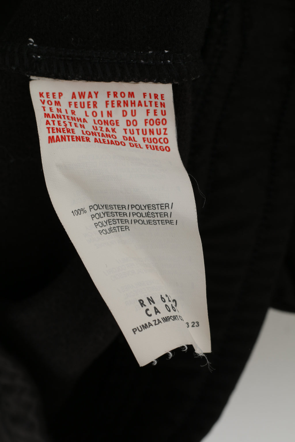 Puma Garçons 164 14 Âge Sweatshirt Noir Zip Up Sport Logo Oldschool Haut