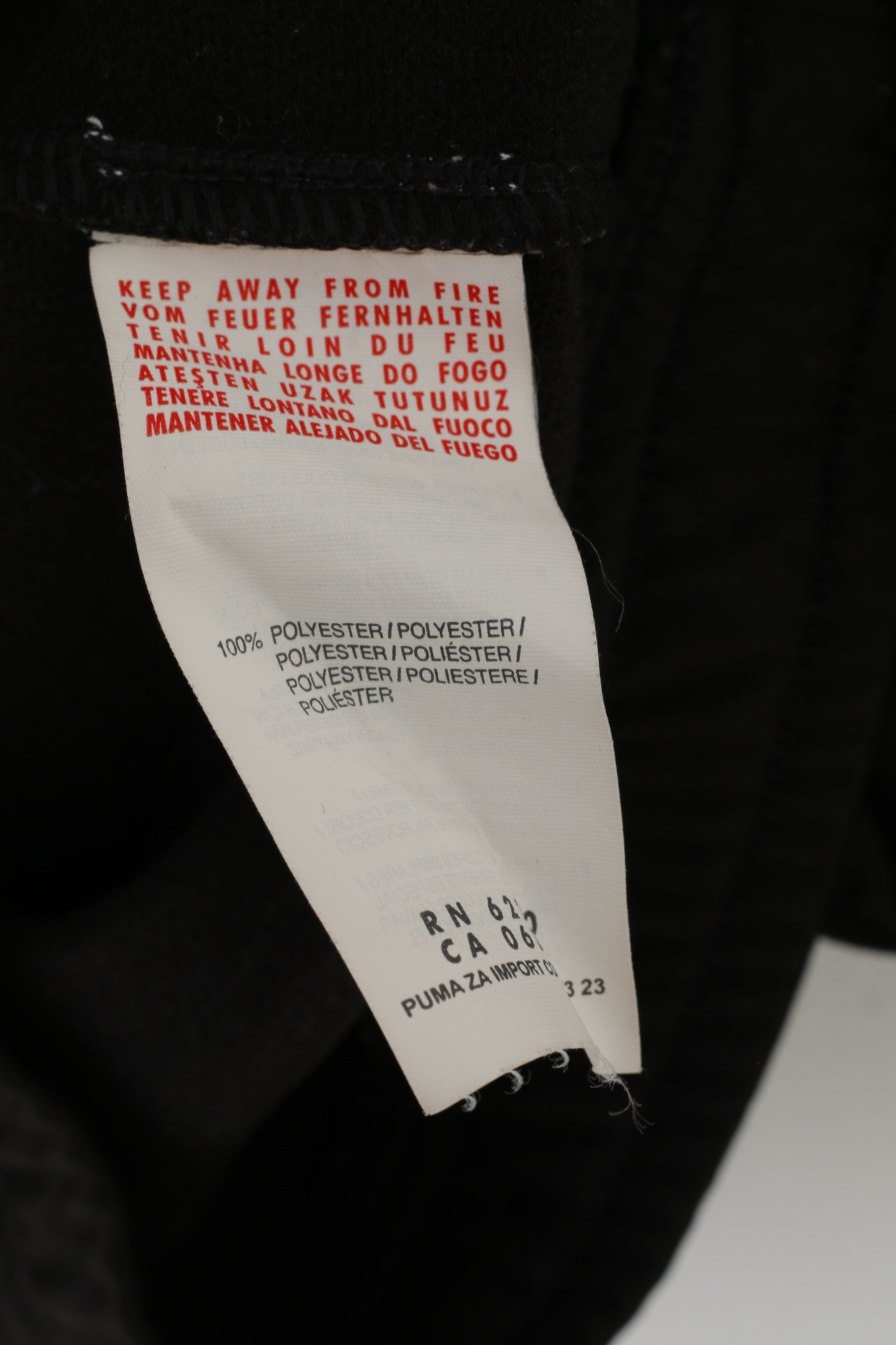 Felpa Puma da ragazzo 164 14 anni Felpa nera con zip Sport Logo Oldschool