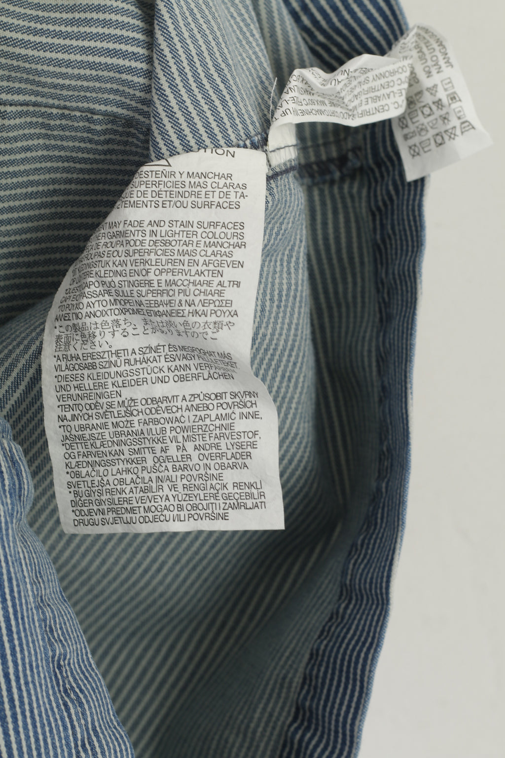 Zara Basic Women S Denim Shirt Navy Cotton Striped Oversize Classic Top