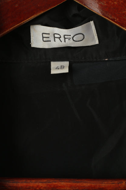 Erfo Women 48 XXL Vest Black Full Zipper Pocket Sleeveless Sportswear Top