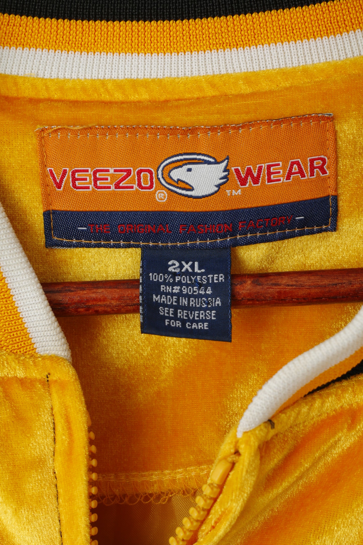 Veezo Wear Men 2XL Sweatshirt Bomber Basketball World Championship Players Club Yellow Sportswear