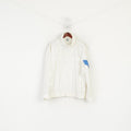 C. Keer Men 52 L Jacket Cream Shiny Vintage Nylon Waterproof Oldschool Top