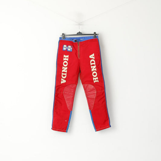 Hallman USA Men 34 Racing Pants Red Honda Vintage 70's Motorcross Trousers