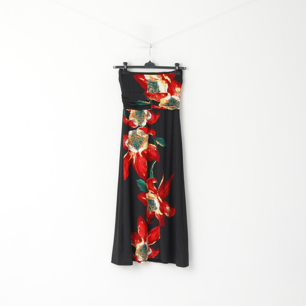 Abito midi da donna Stella Morgan, fascia nera, stampa floreale, fodera estiva