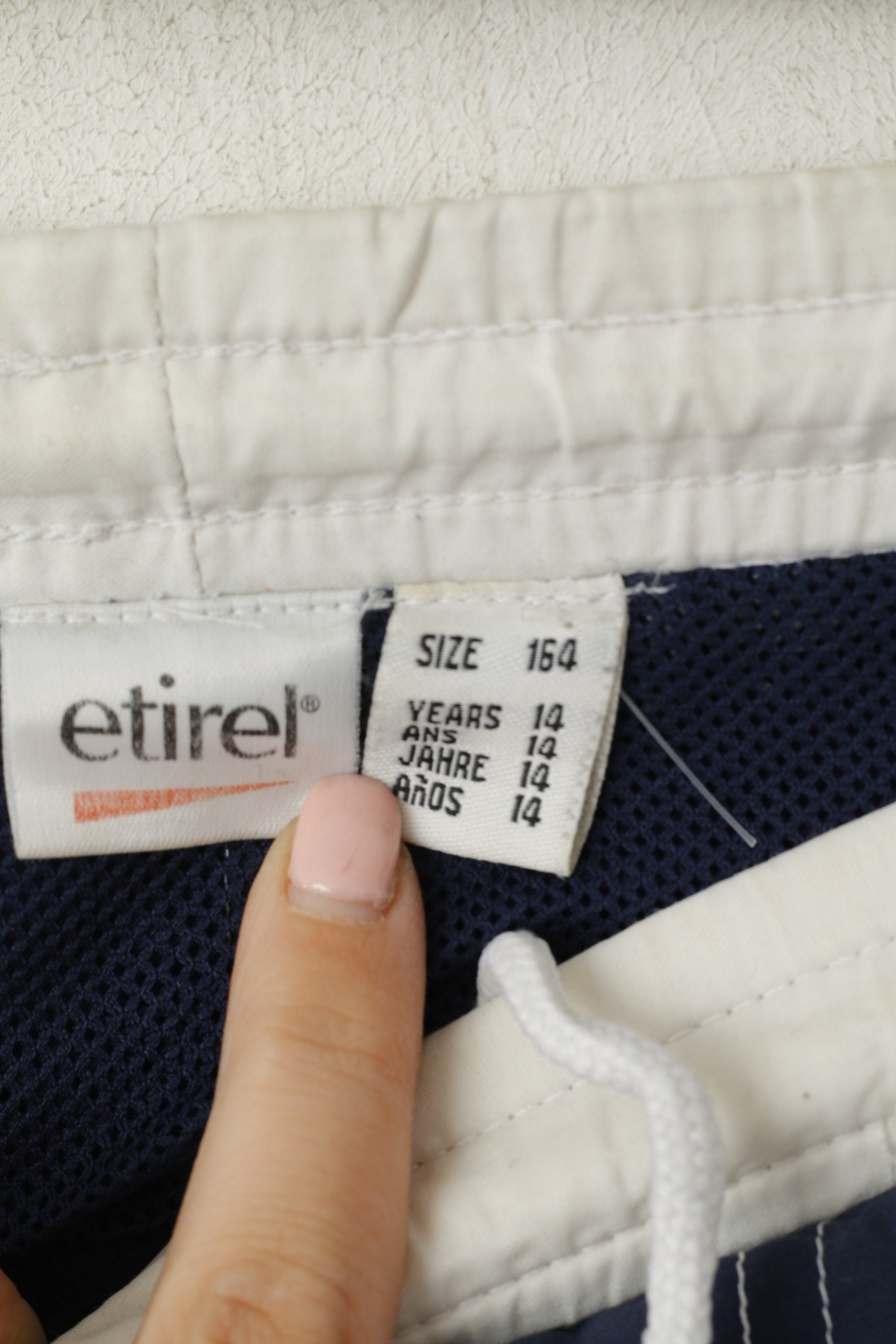 Short Etirel pour jeunes de 14 ans, 164 ans, bleu marine, doublure en maille, Sport d'été