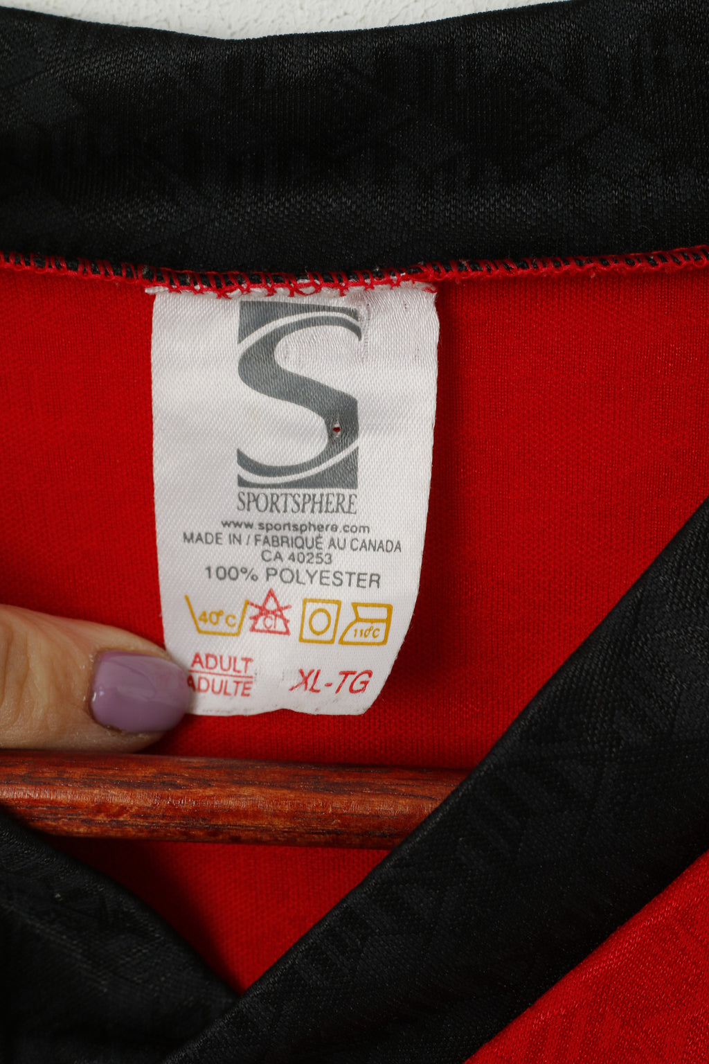 Sportsphere Mens XL Shirt Red Vintage Warminster Soccer Club Pennsylvania Usa #13 Top