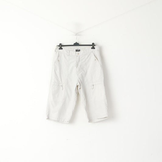 Polo Jeans Ralph Lauren Uomo 34 Shorts Bermuda morbidi in nylon grigio impermeabile