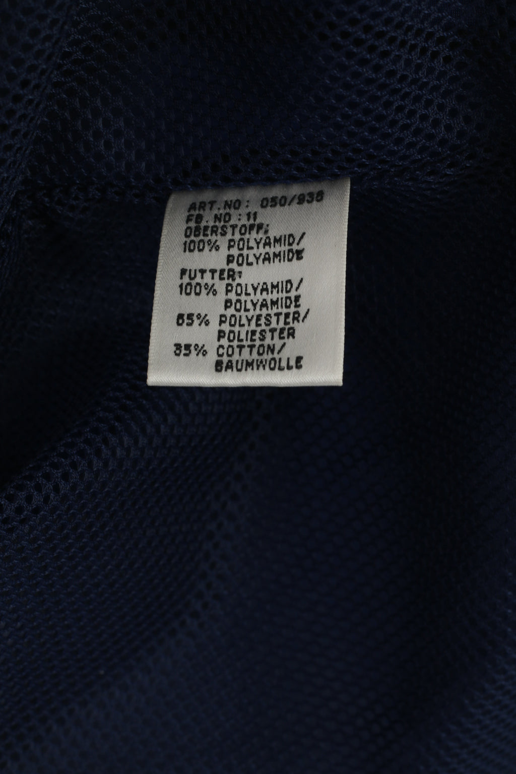 John F.Gee Hommes 60/62 XXXL Veste Pull Marine Vintage Nylon À Capuchon Léger Haut