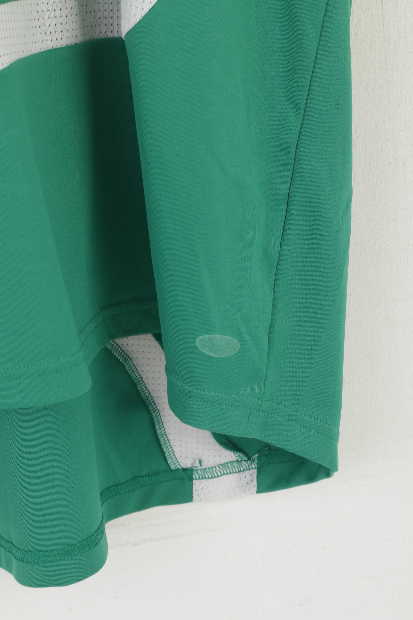Maglia Adidas da uomo XXL verde lucido vintage sportivo in jersey top da allenamento